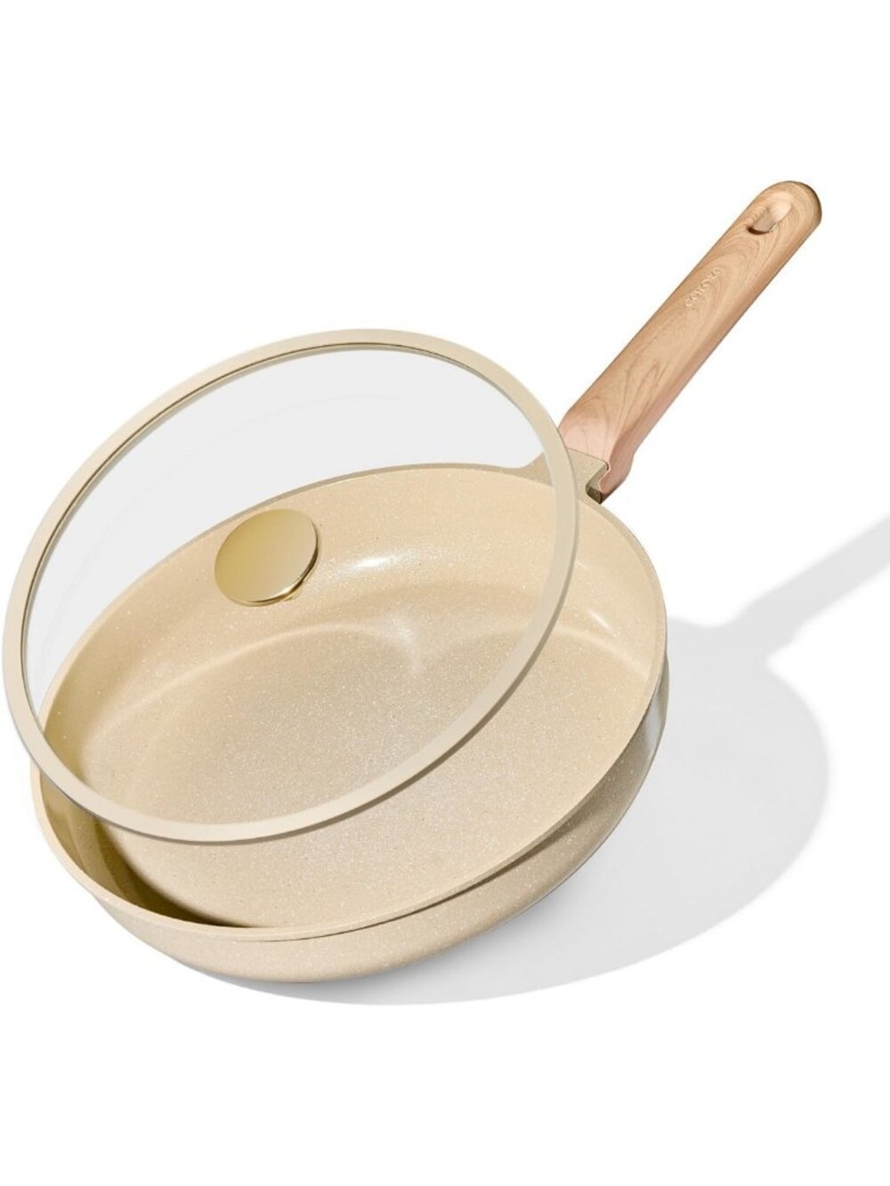 10" Nonstick Ceramic Frying Pan with Glass Lid | Induction & Gas Compatible